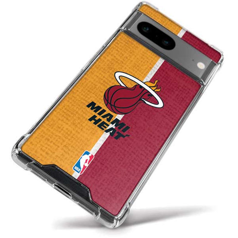 NBA Miami Heat Canvas Google Pixel 8a Clear Case